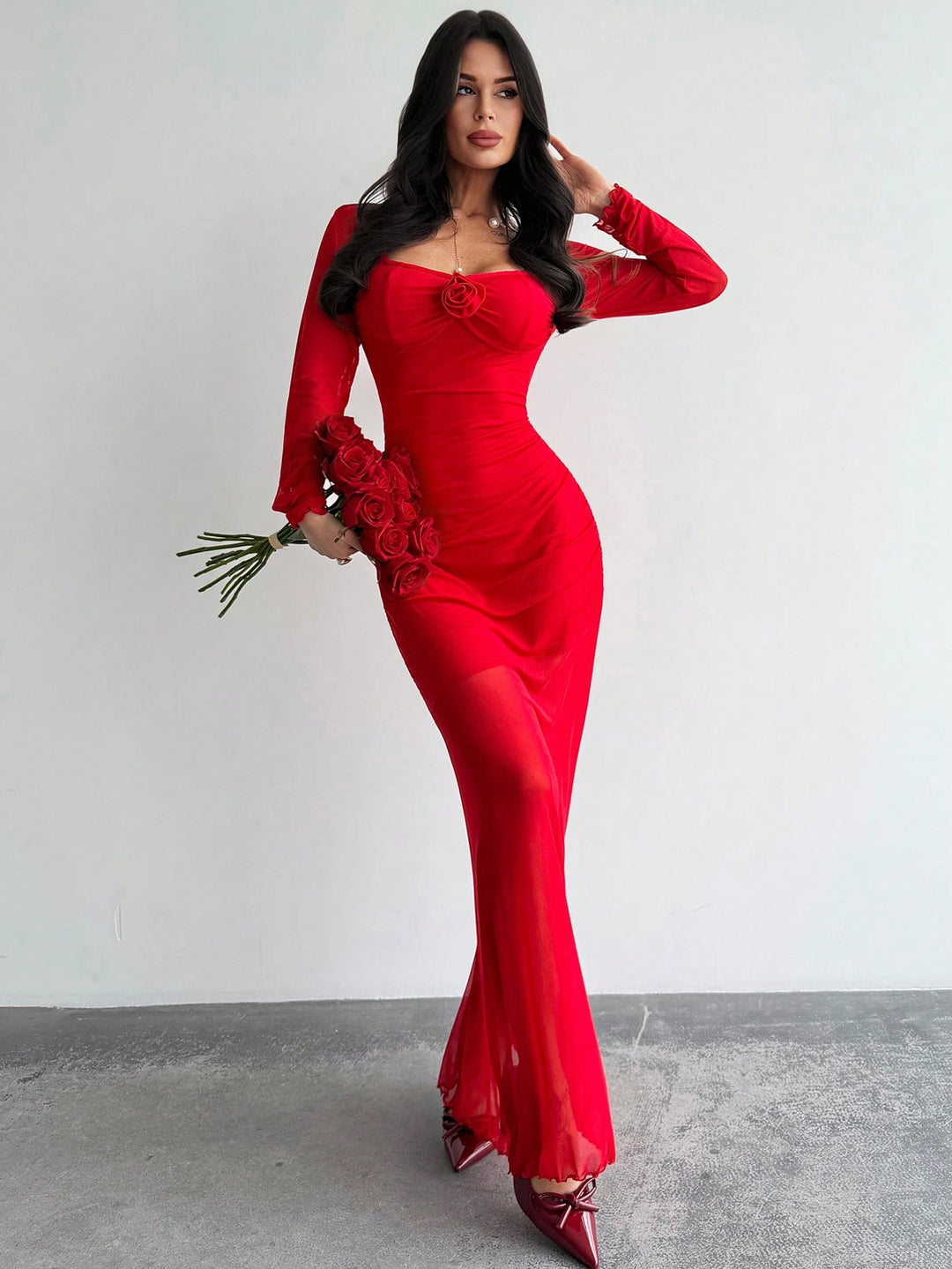 Rochie maxi SHEIN, roșu