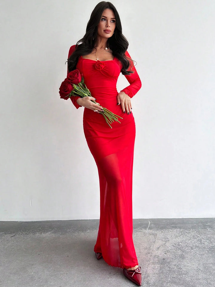 Rochie maxi SHEIN, roșu