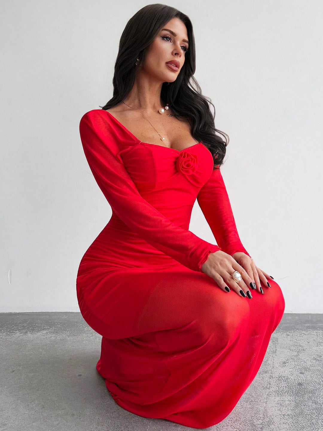 Rochie maxi SHEIN, roșu