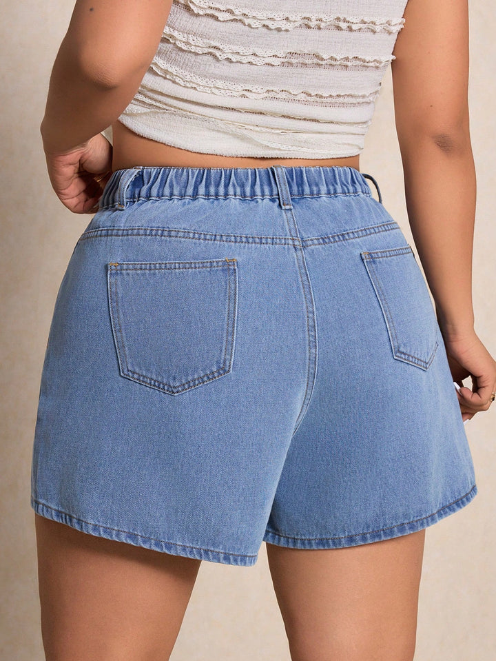 Pantaloni scurți SHEIN, albastru