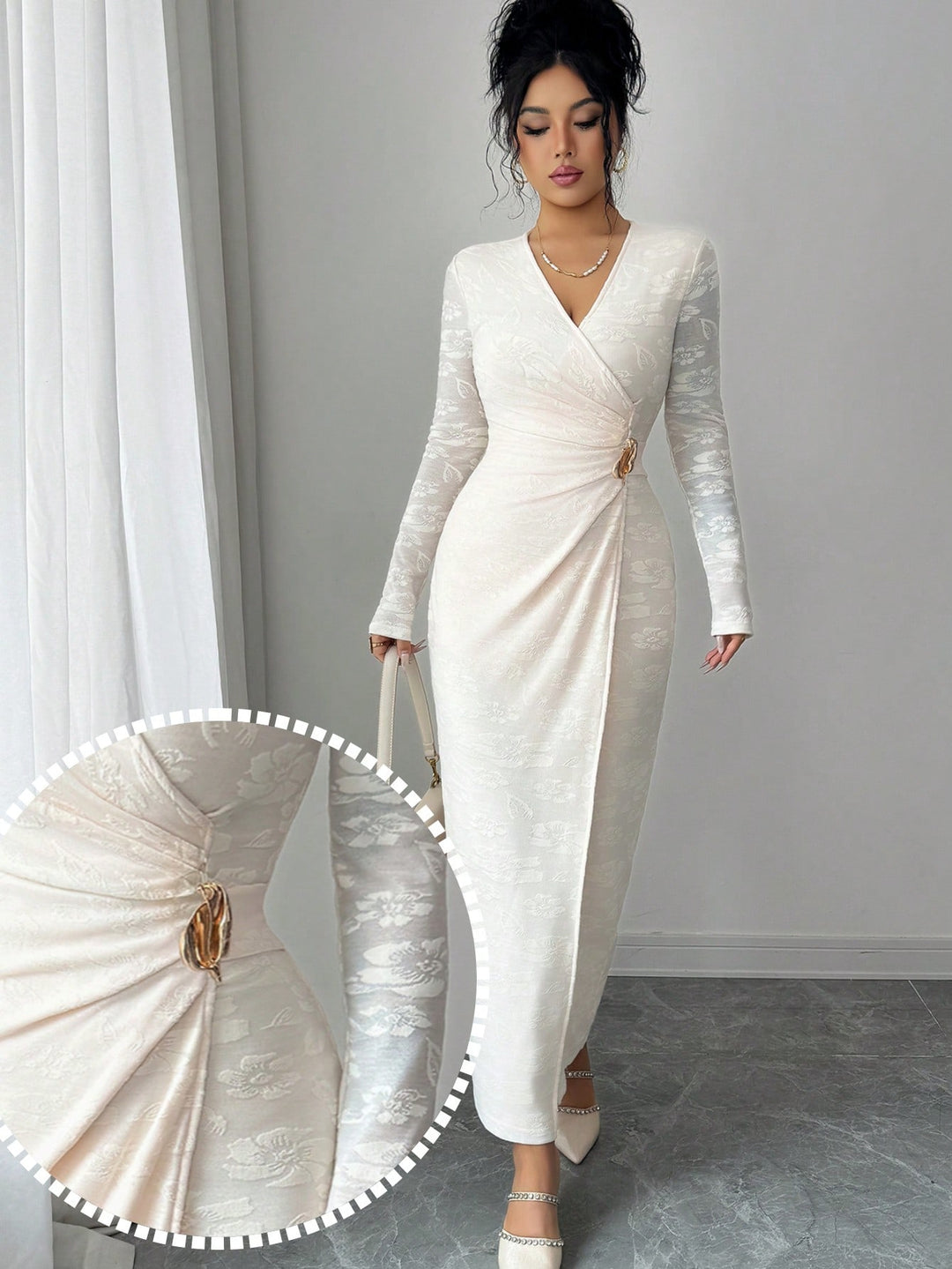 Rochie maxi SHEIN, bej