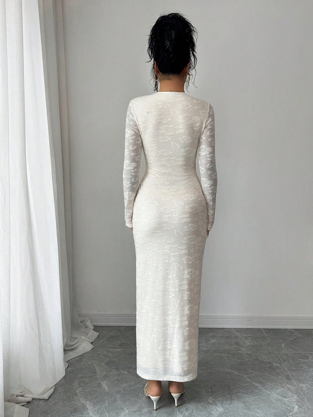 Rochie maxi SHEIN, bej
