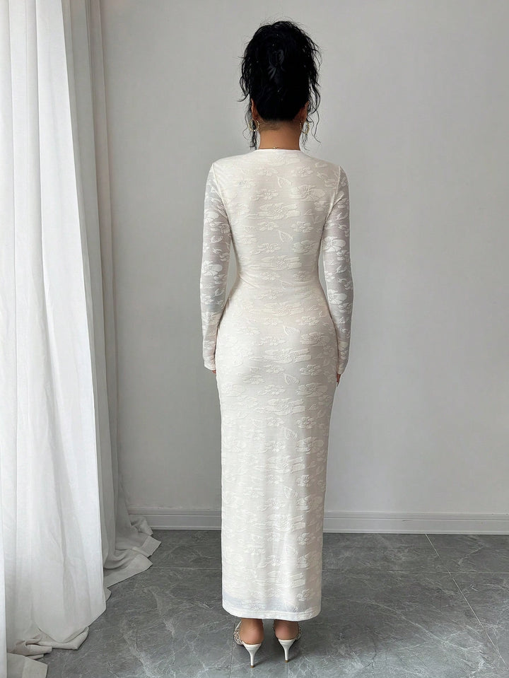 Rochie maxi SHEIN, bej