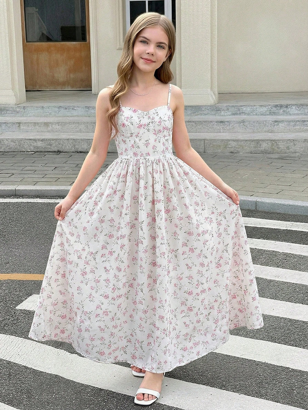 Rochie maxi SHEIN, alb