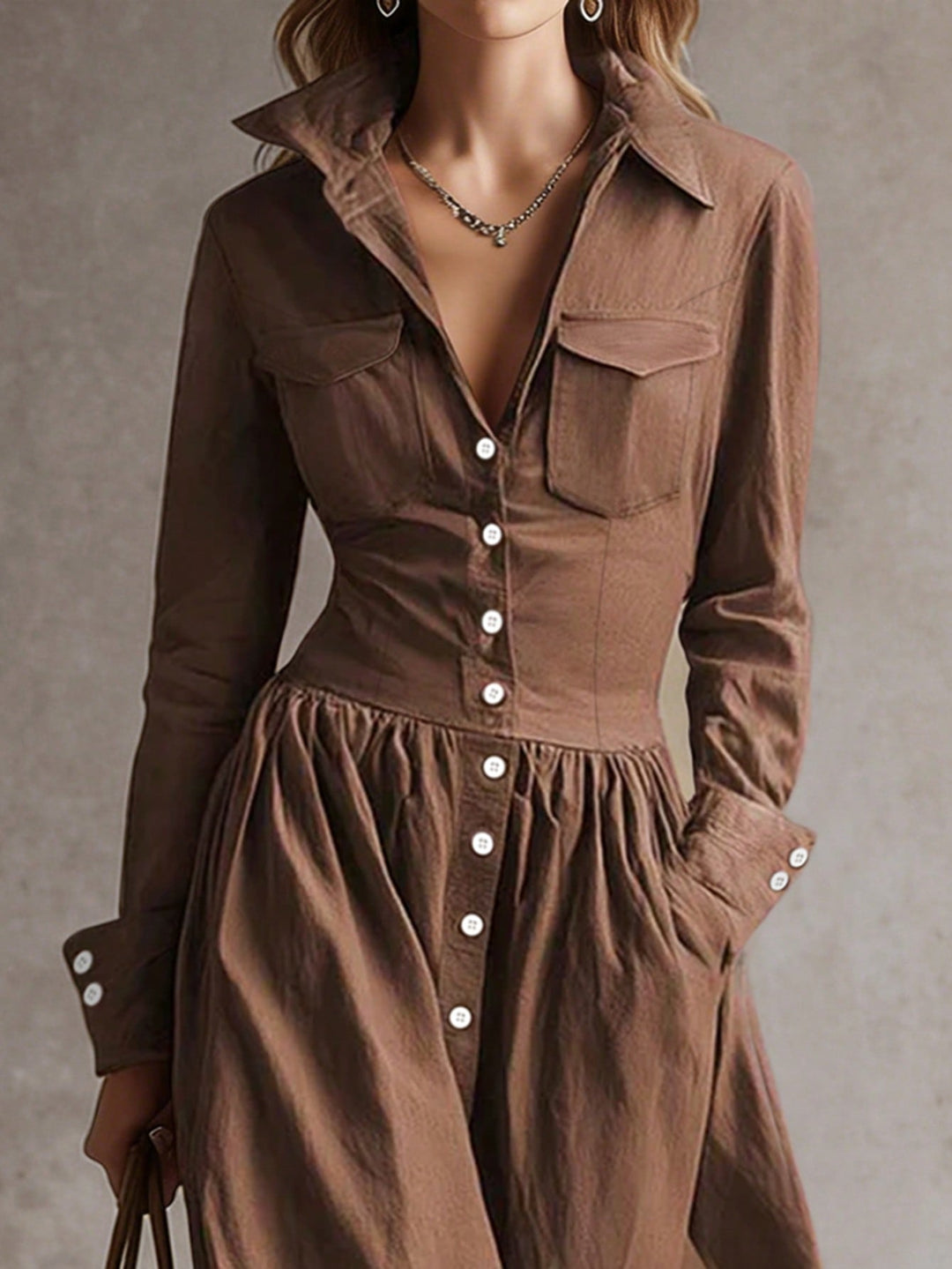Rochie maxi SHEIN, maro