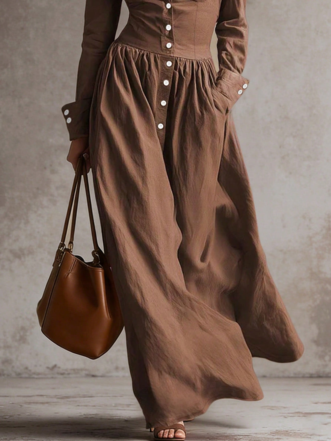 Rochie maxi SHEIN, maro