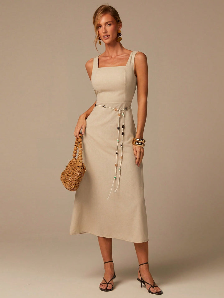 Rochie midi SHEIN, kaki