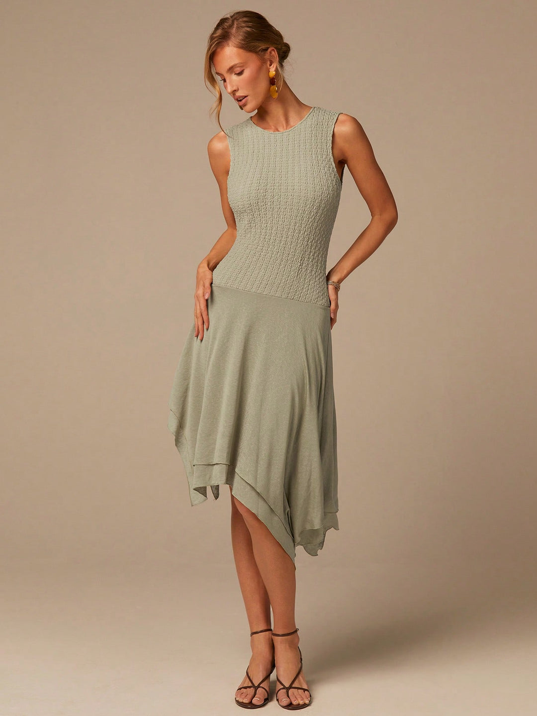 Rochie midi SHEIN, verde