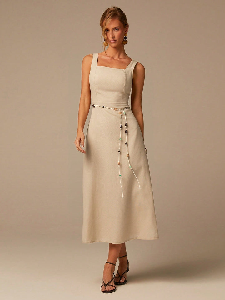 Rochie midi SHEIN, kaki