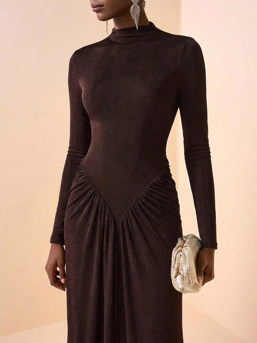 Rochie maxi SHEIN, maro