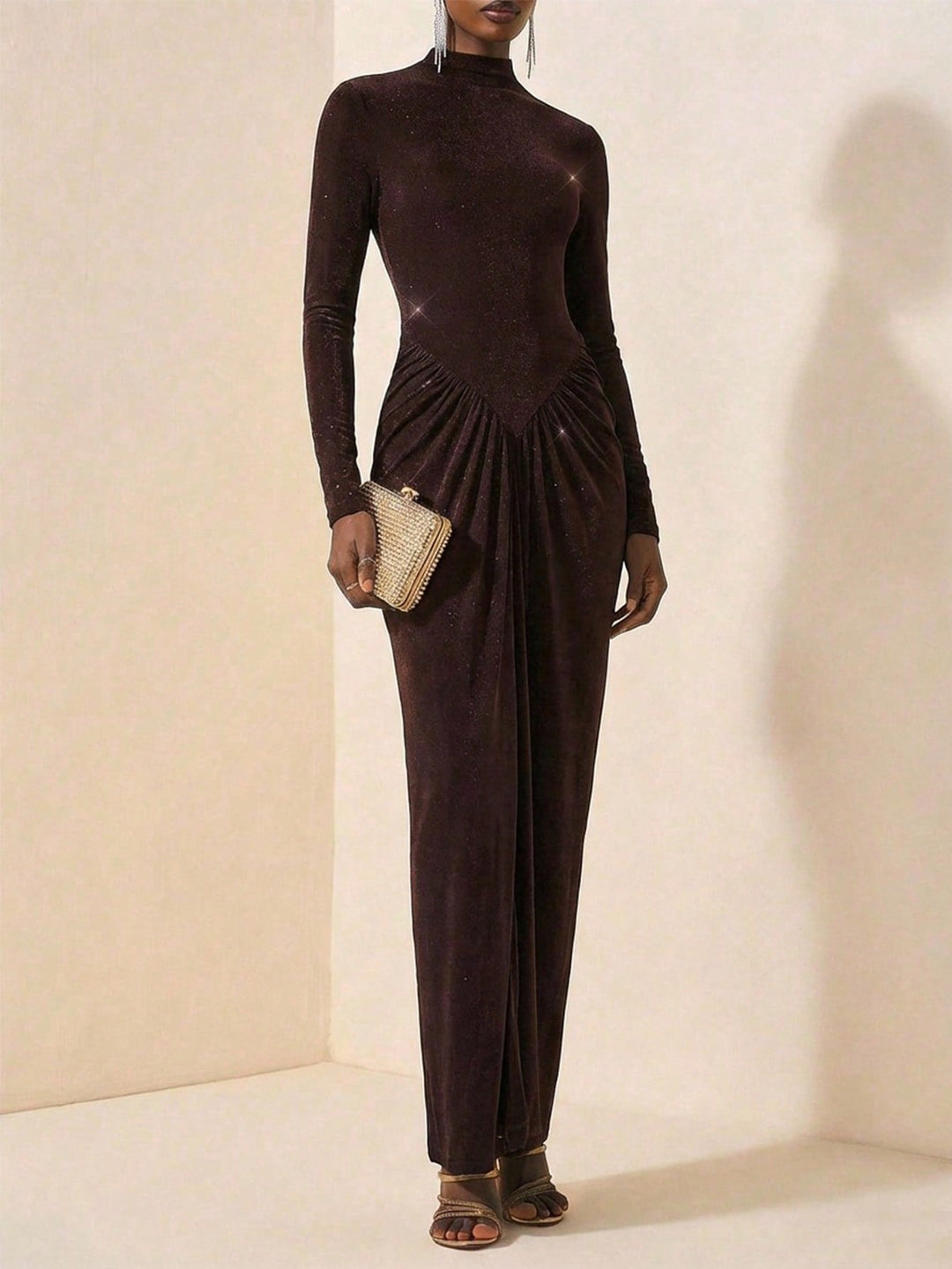 Rochie maxi SHEIN, maro