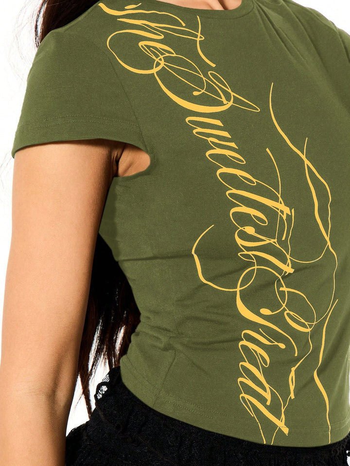 Tricou SHEIN, kaki