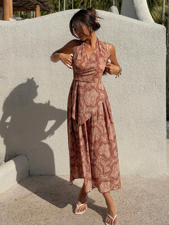 Rochie midi SHEIN, maro