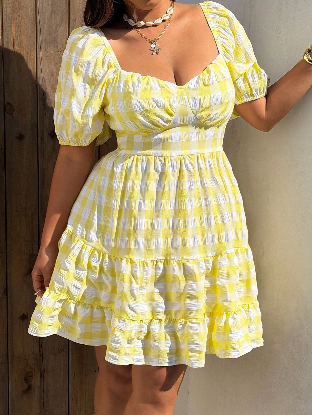 Rochie mini SHEIN, galben