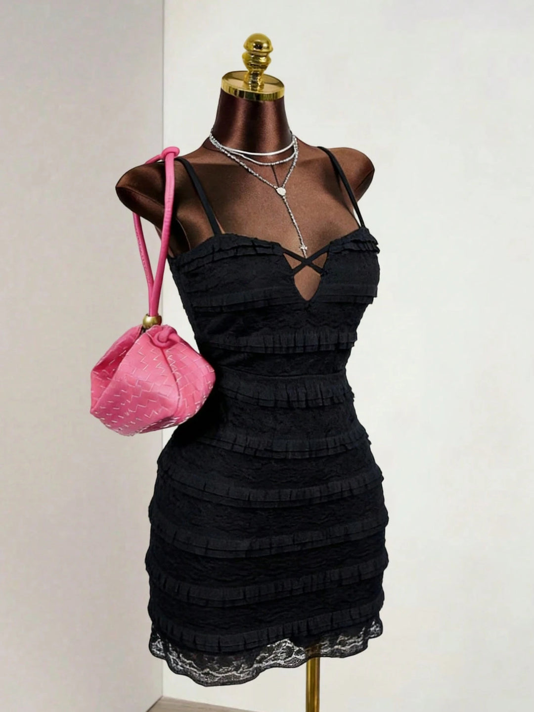 SHEIN mini ruha, fekete