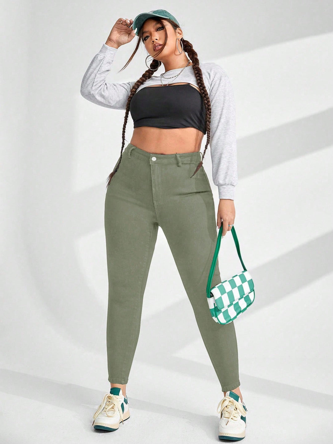 Jeans SHEIN, kaki