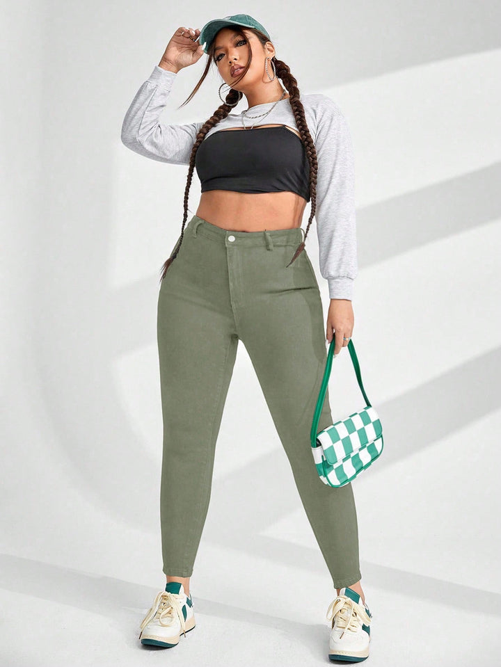 Jeans SHEIN, kaki