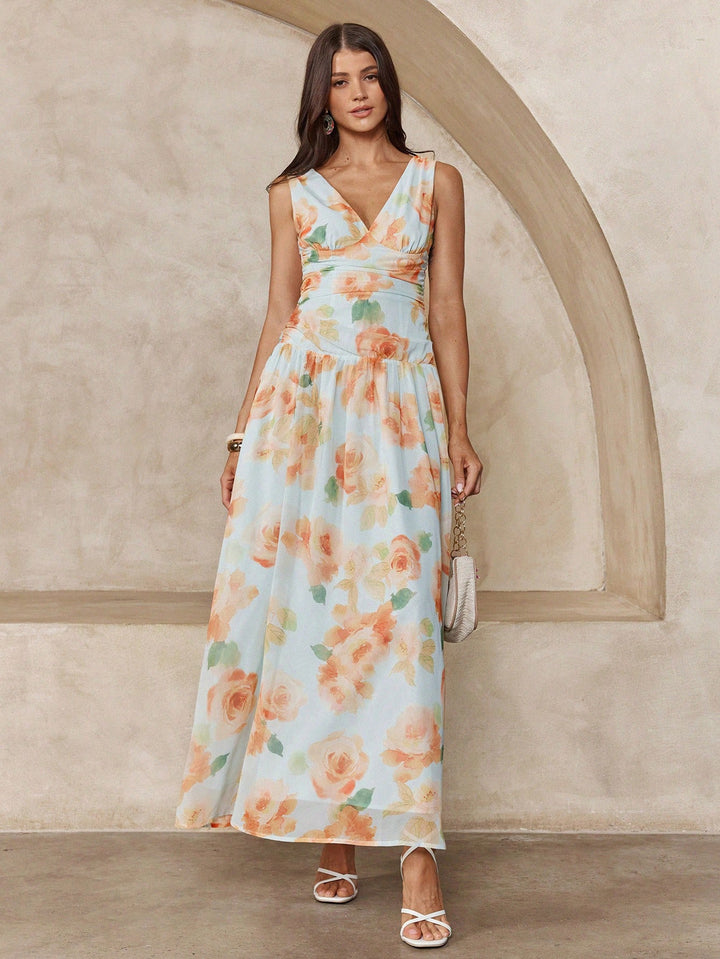 Rochie maxi SHEIN, bej