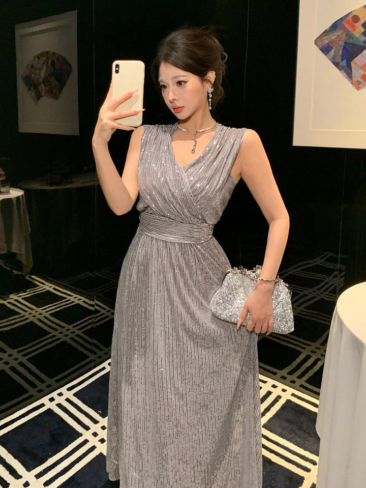 Rochie maxi SHEIN, gri