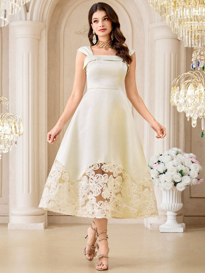 Rochie midi SHEIN, bej