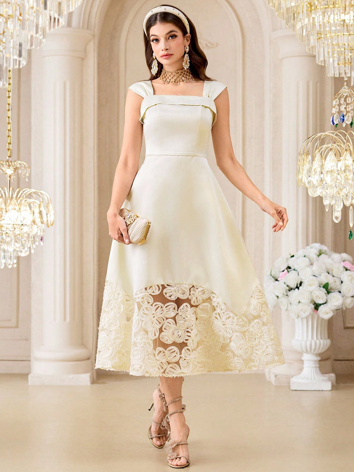 Rochie midi SHEIN, bej