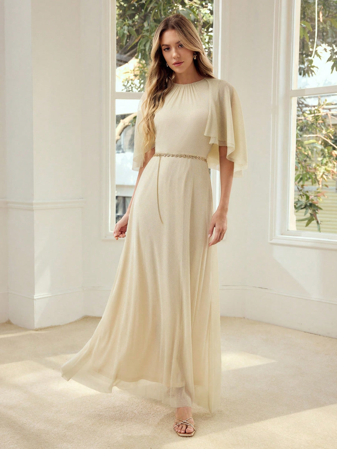 Rochie maxi SHEIN, portocaliu