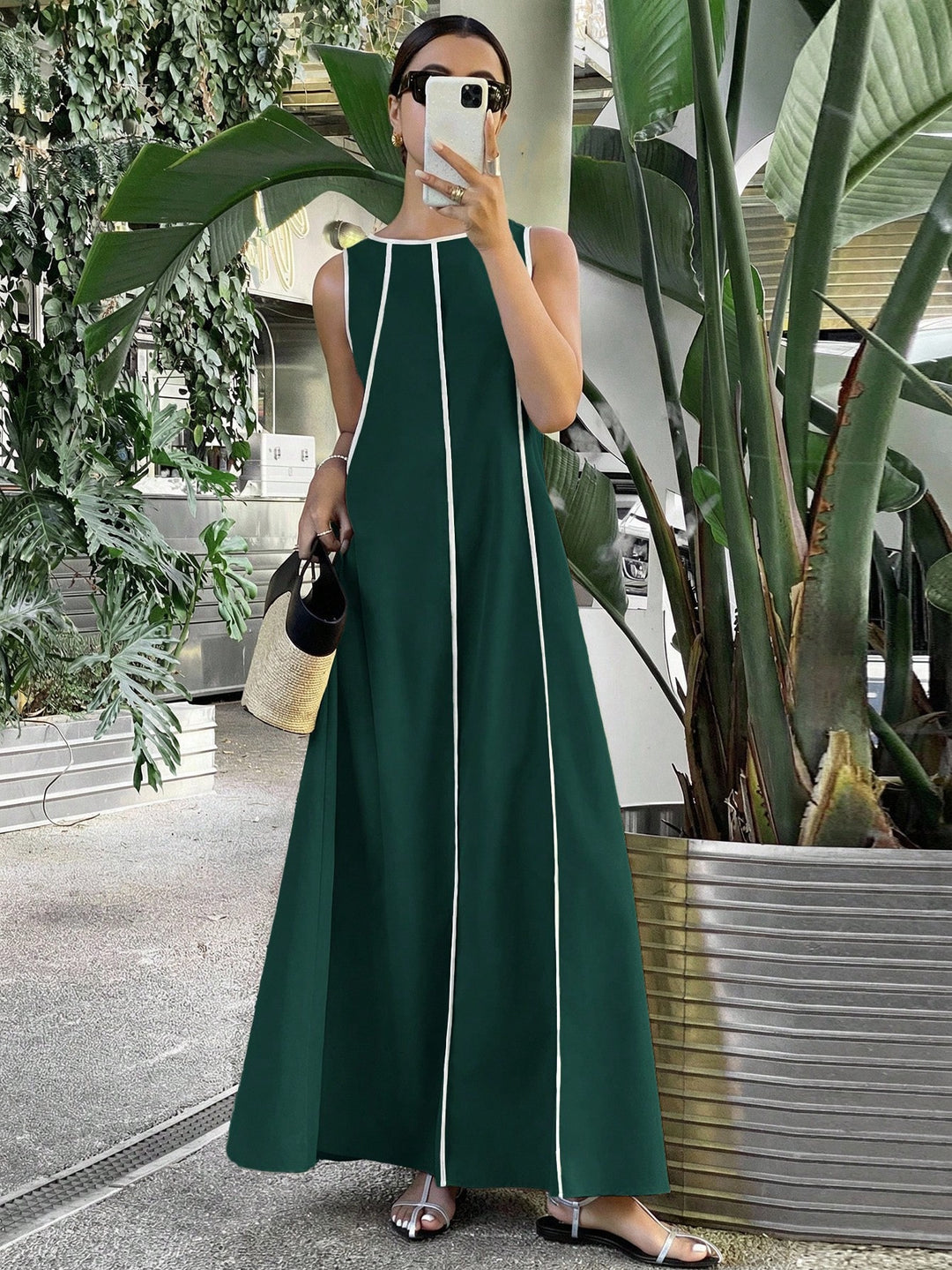 SHEIN zöld maxi ruha