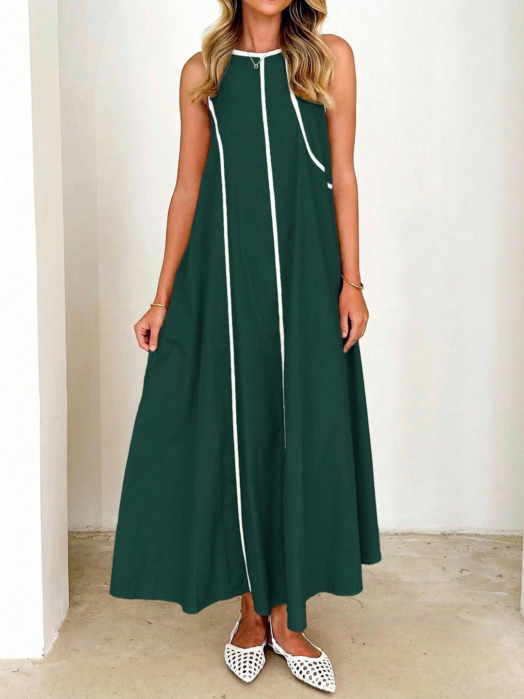 SHEIN zöld maxi ruha