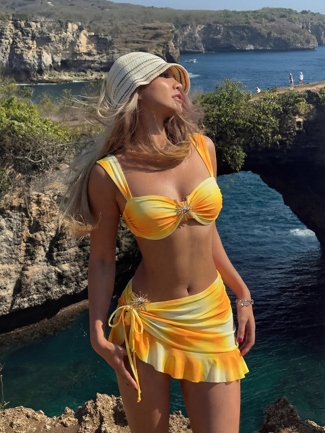Set bikini SHEIN, portocaliu