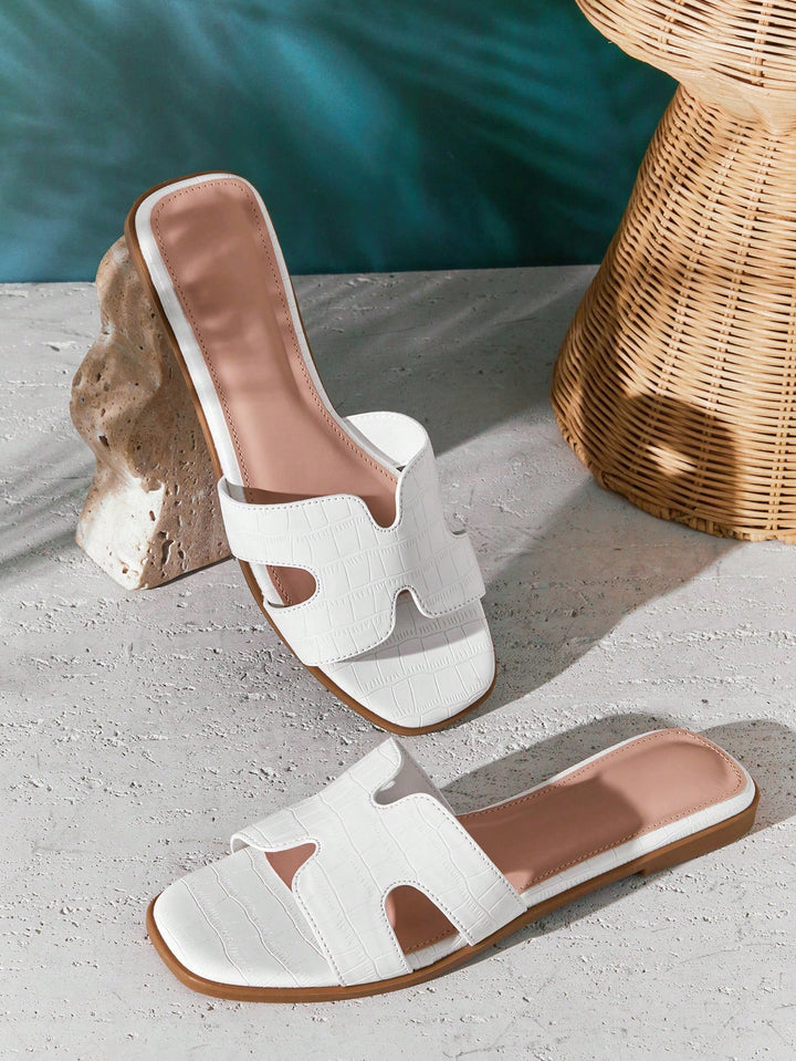 SHEIN papucs, fehér