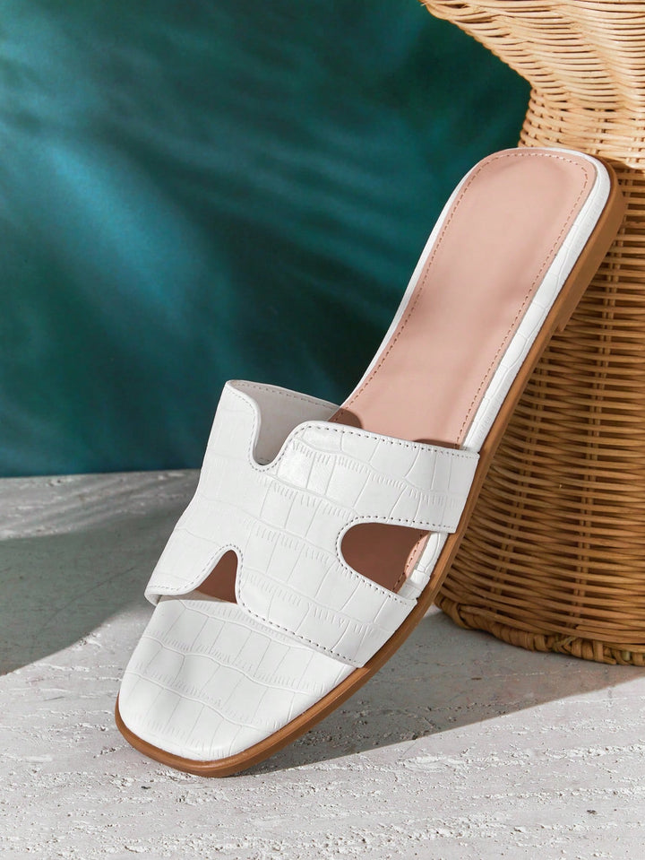 SHEIN papucs, fehér