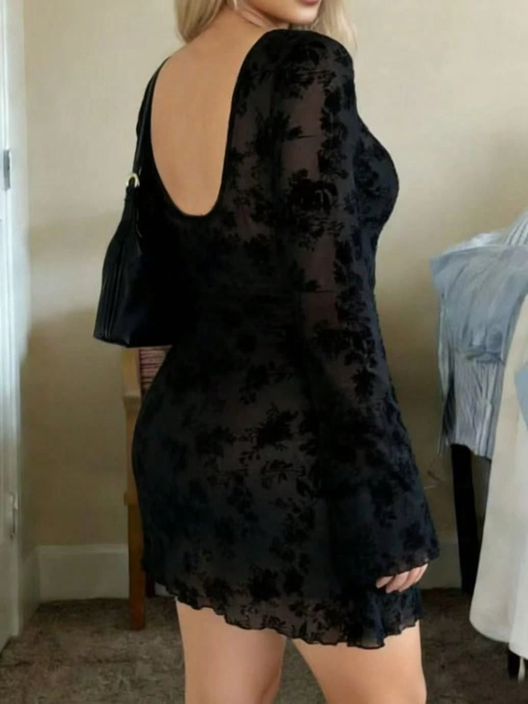 SHEIN mini ruha, fekete