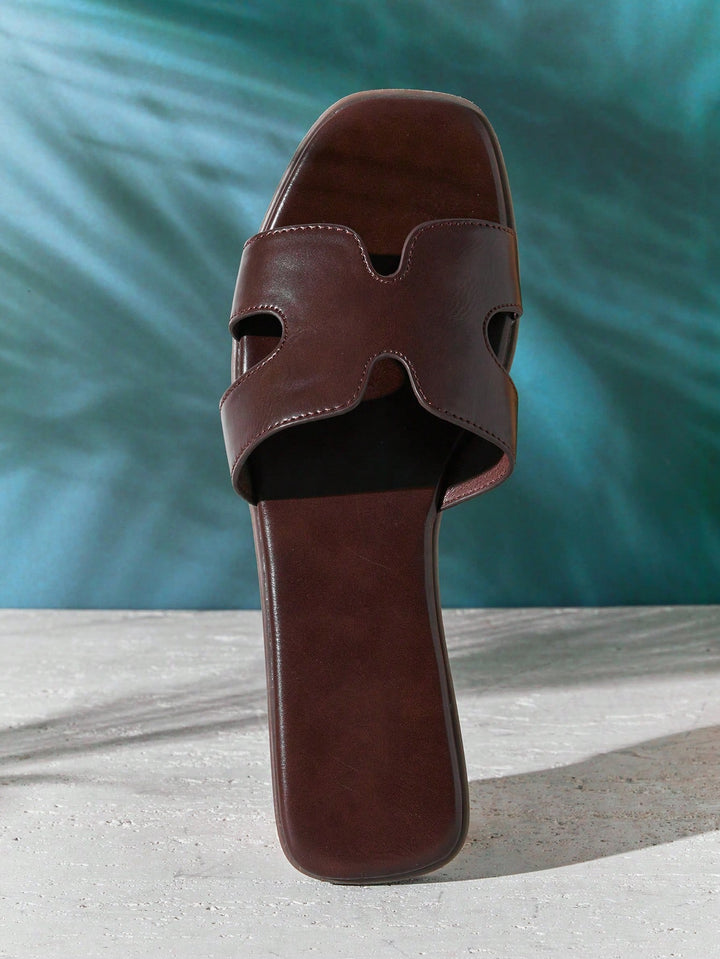 SHEIN papucs, barna