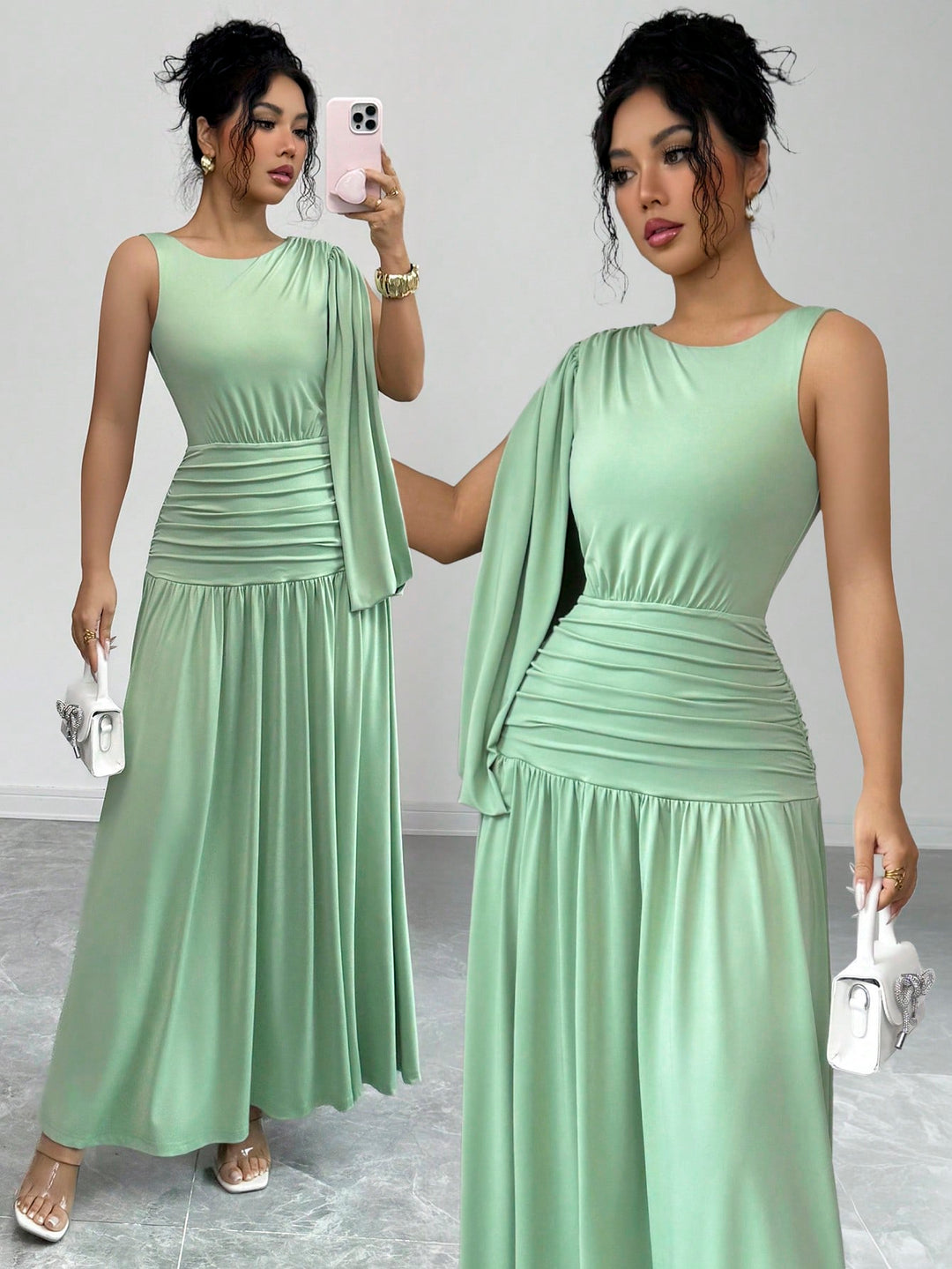 Rochie maxi SHEIN, verde