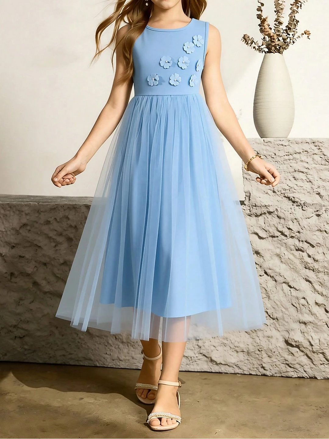 Rochie midi SHEIN, albastru