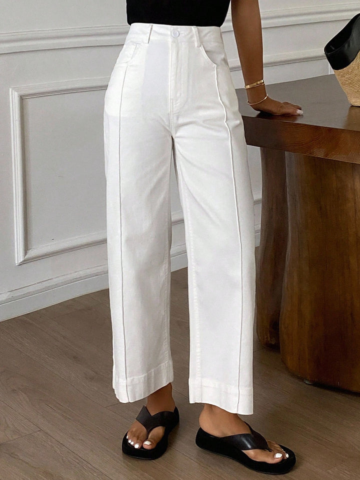 Pantaloni SHEIN, alb
