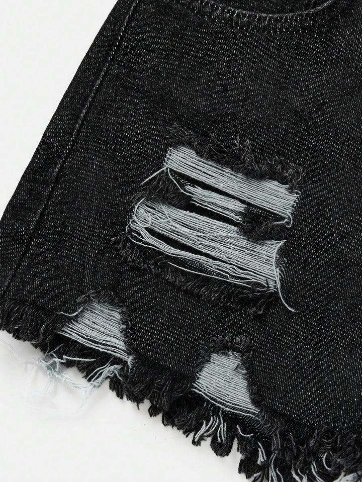 Pantaloni scurți SHEIN, negru