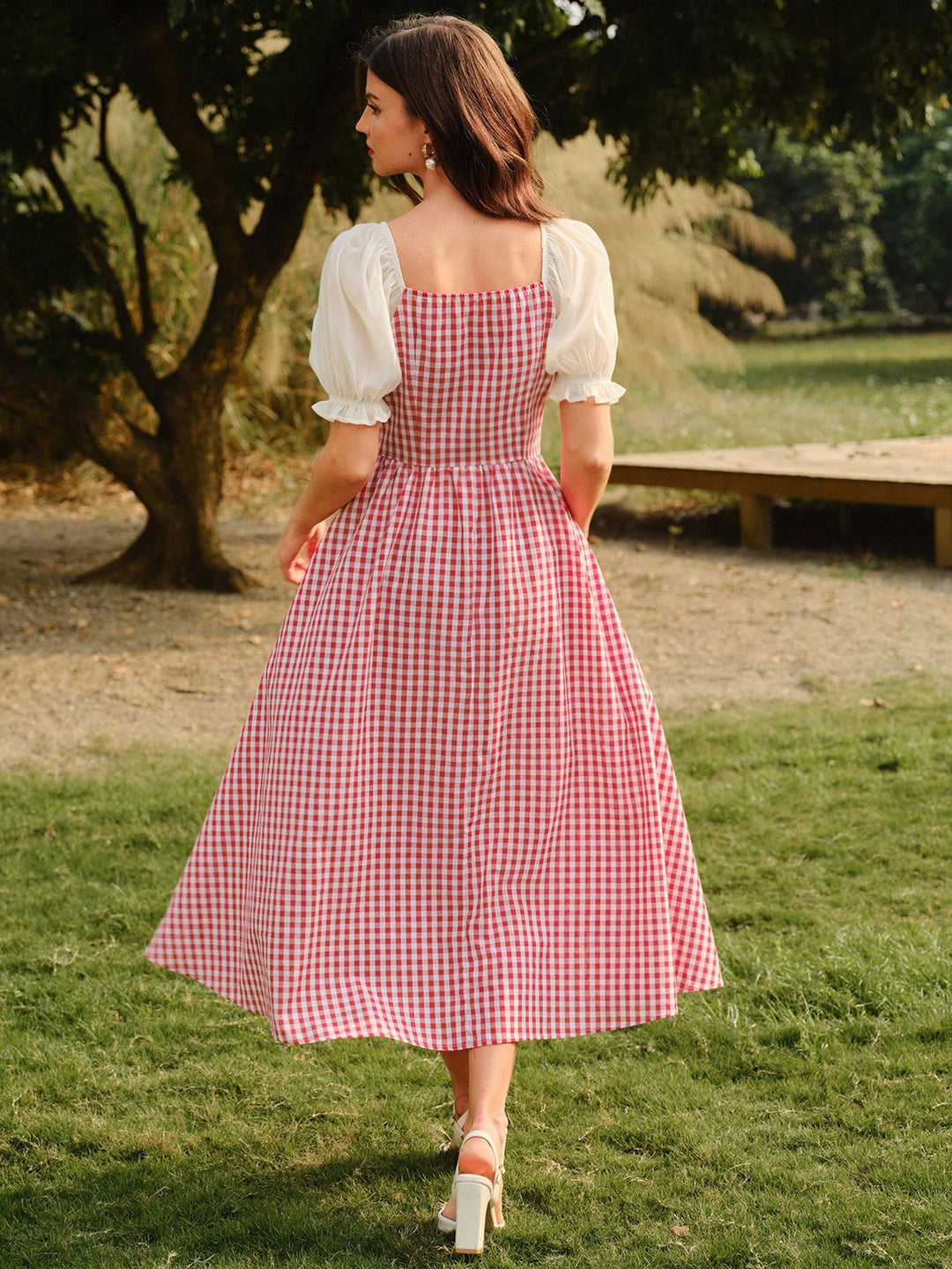 SHEIN maxi ruha, piros
