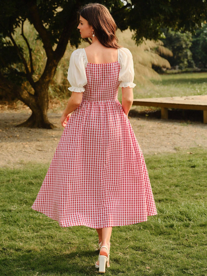 SHEIN maxi ruha, piros