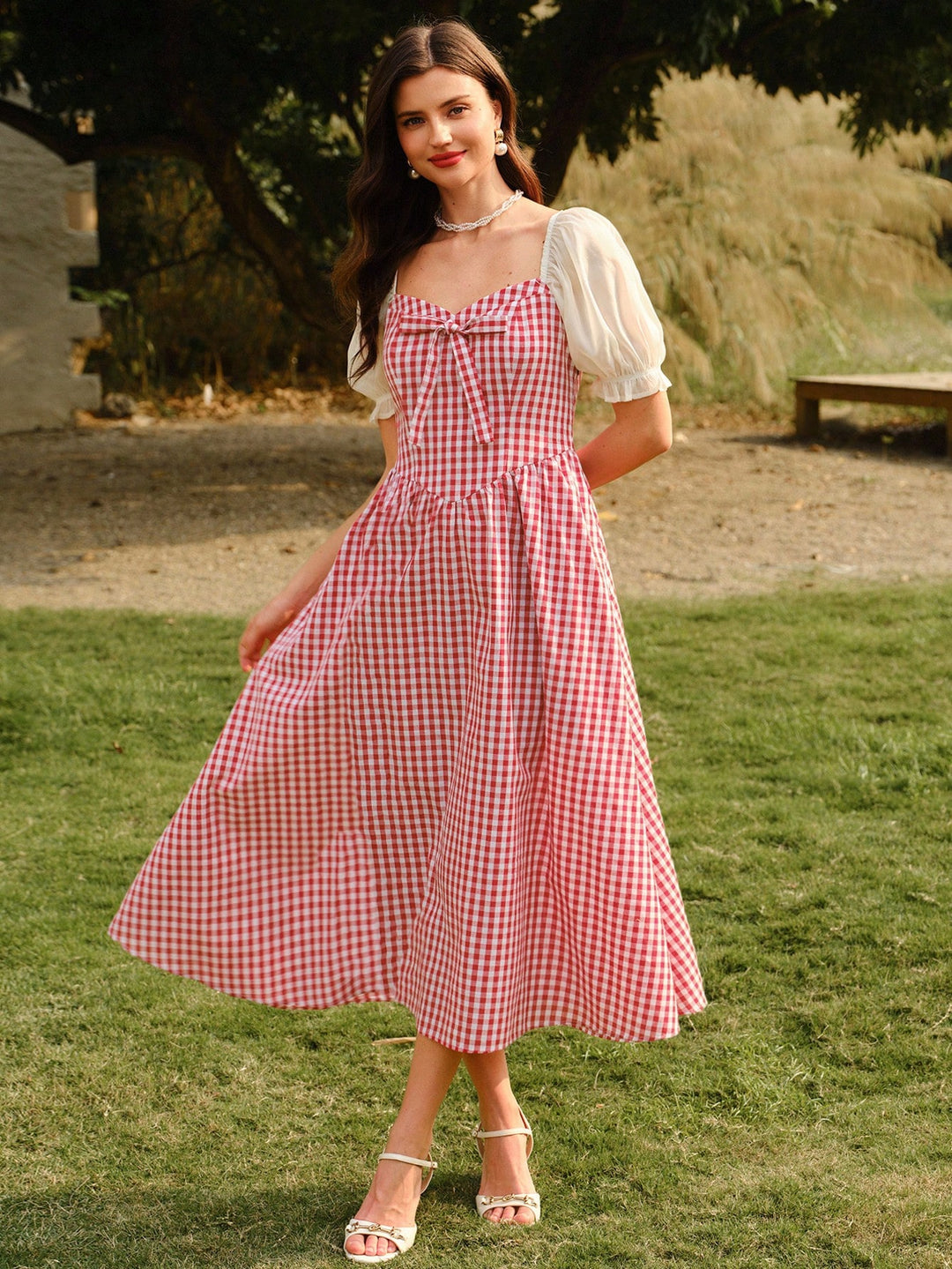 SHEIN maxi ruha, piros