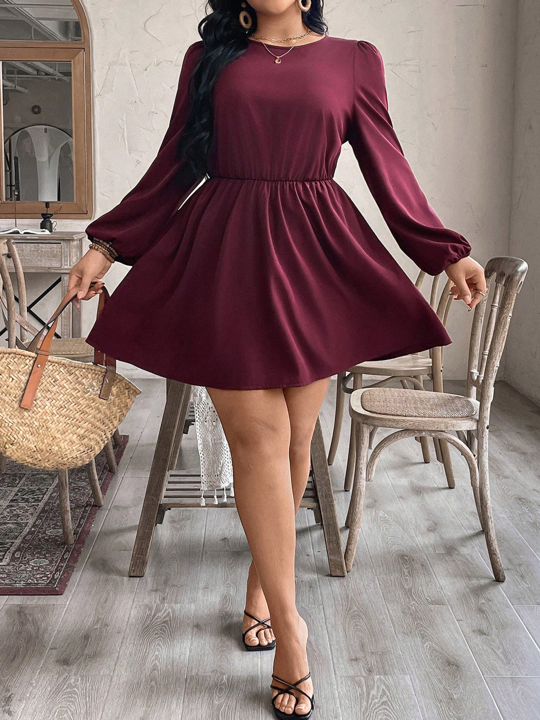 Rochie SHEIN, vișiniu