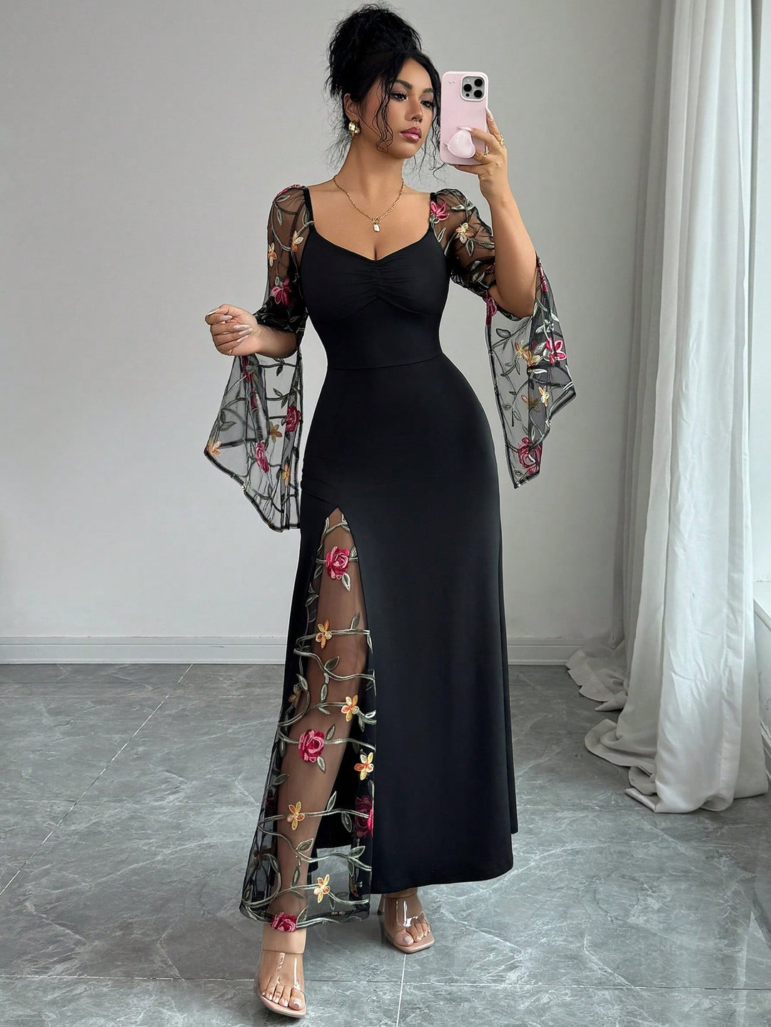 Rochie maxi SHEIN, mix culori