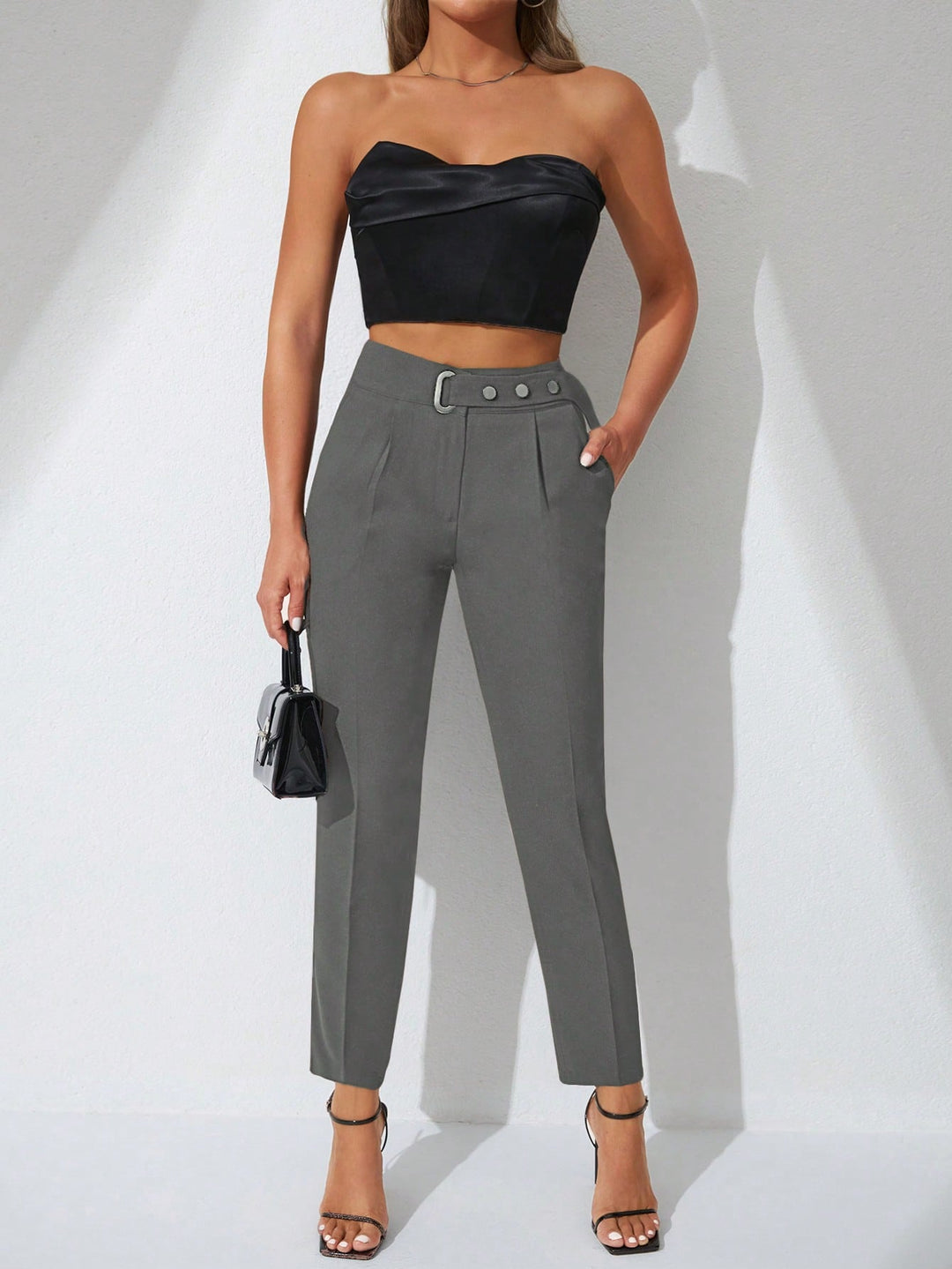 Pantaloni SHEIN, gri