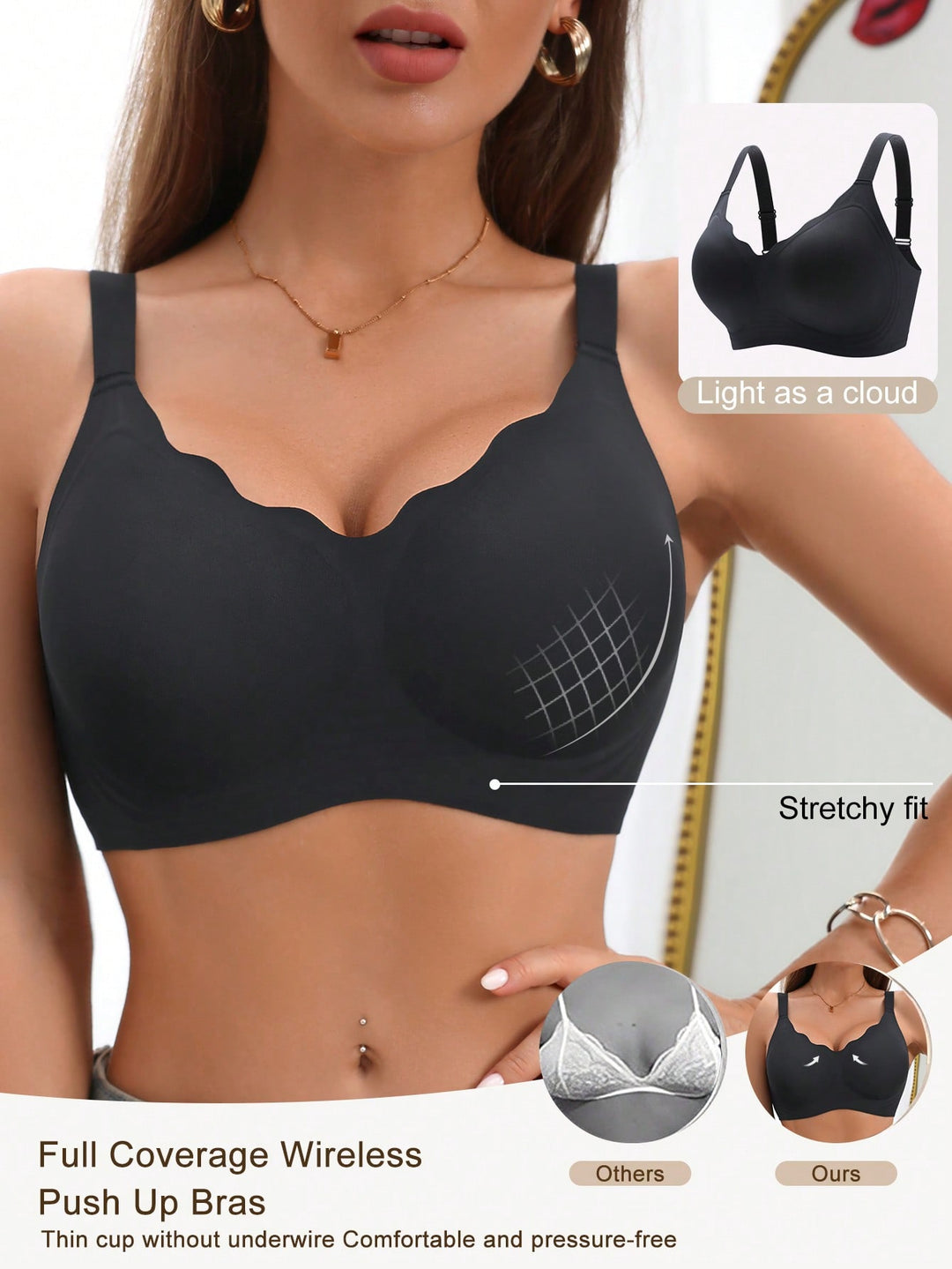 Sutien SHEIN, negru
