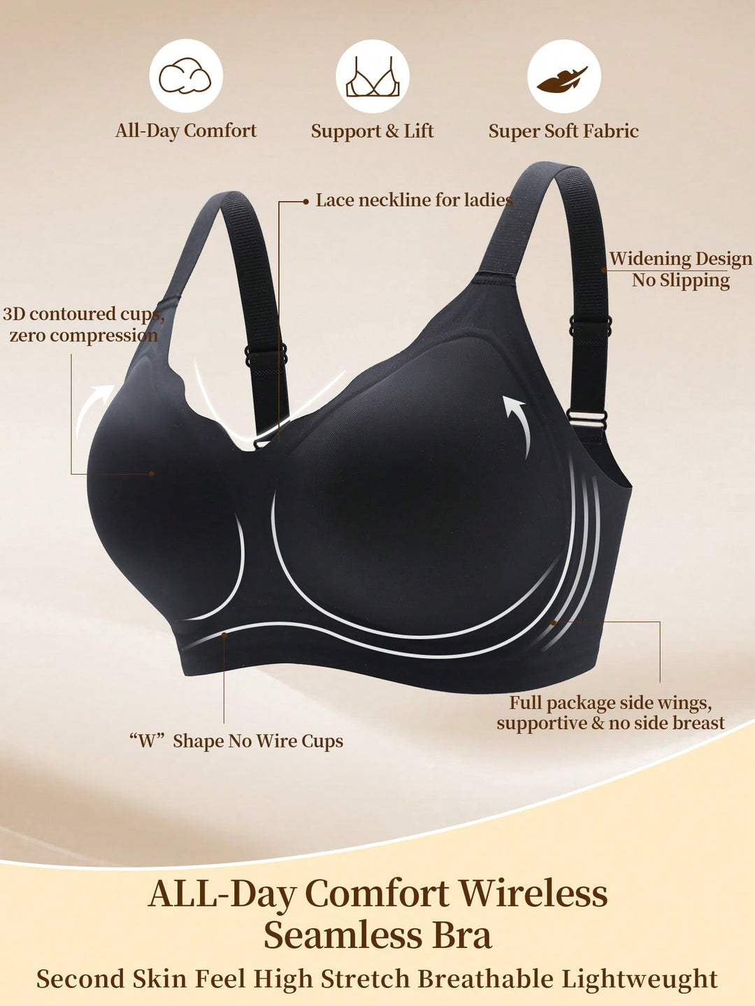 Sutien SHEIN, negru