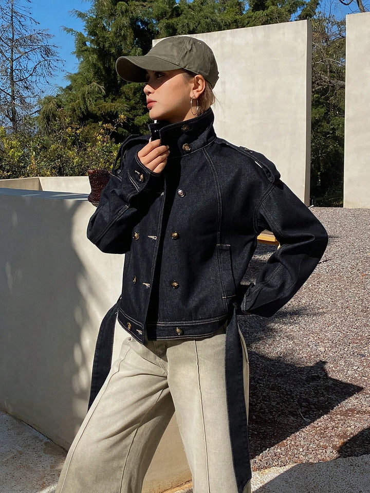 Jachetă denim SHEIN, albastru