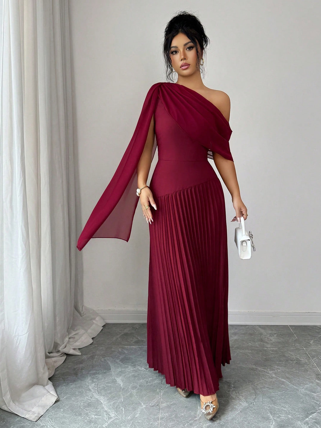 Rochie maxi SHEIN, vișiniu