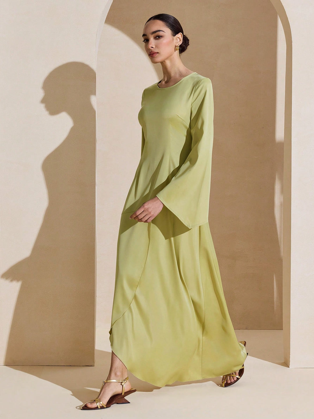 Rochie maxi SHEIN, verde