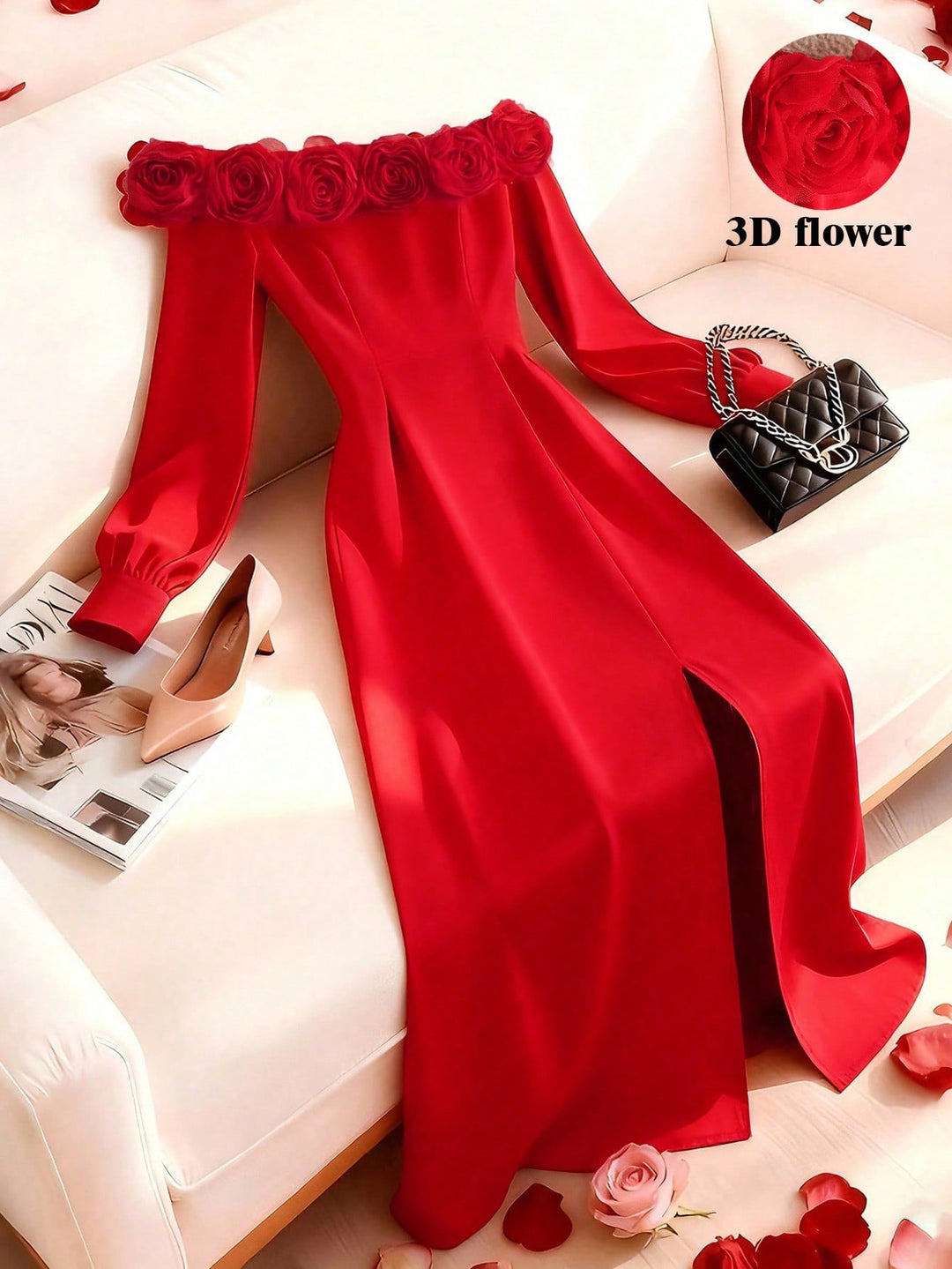 Rochie maxi SHEIN, roșu