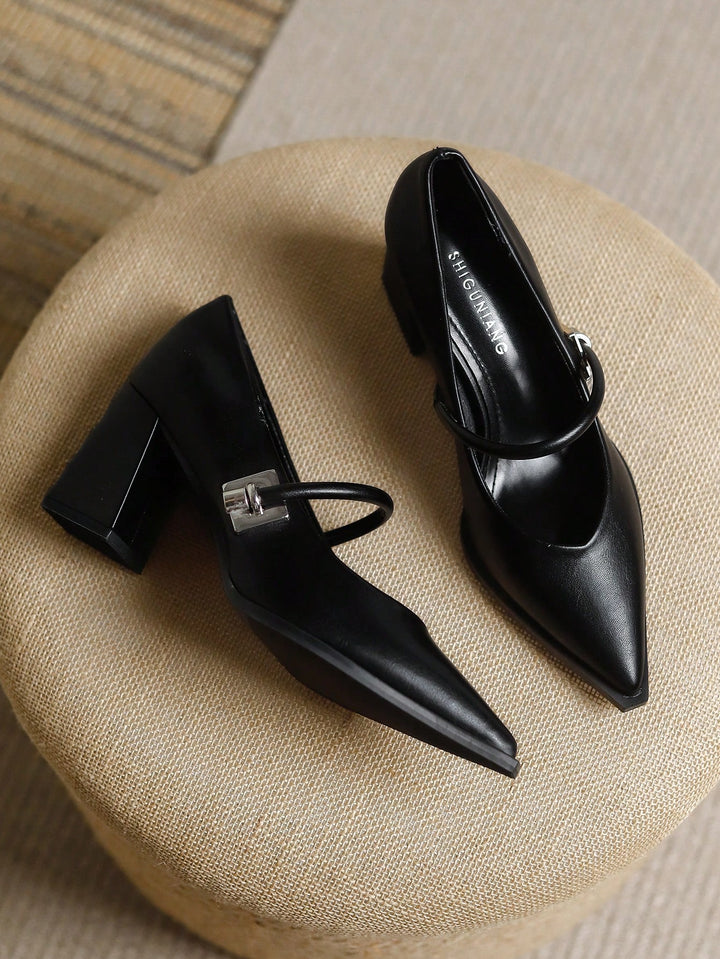 Pantofi cu toc SHEIN, negru
